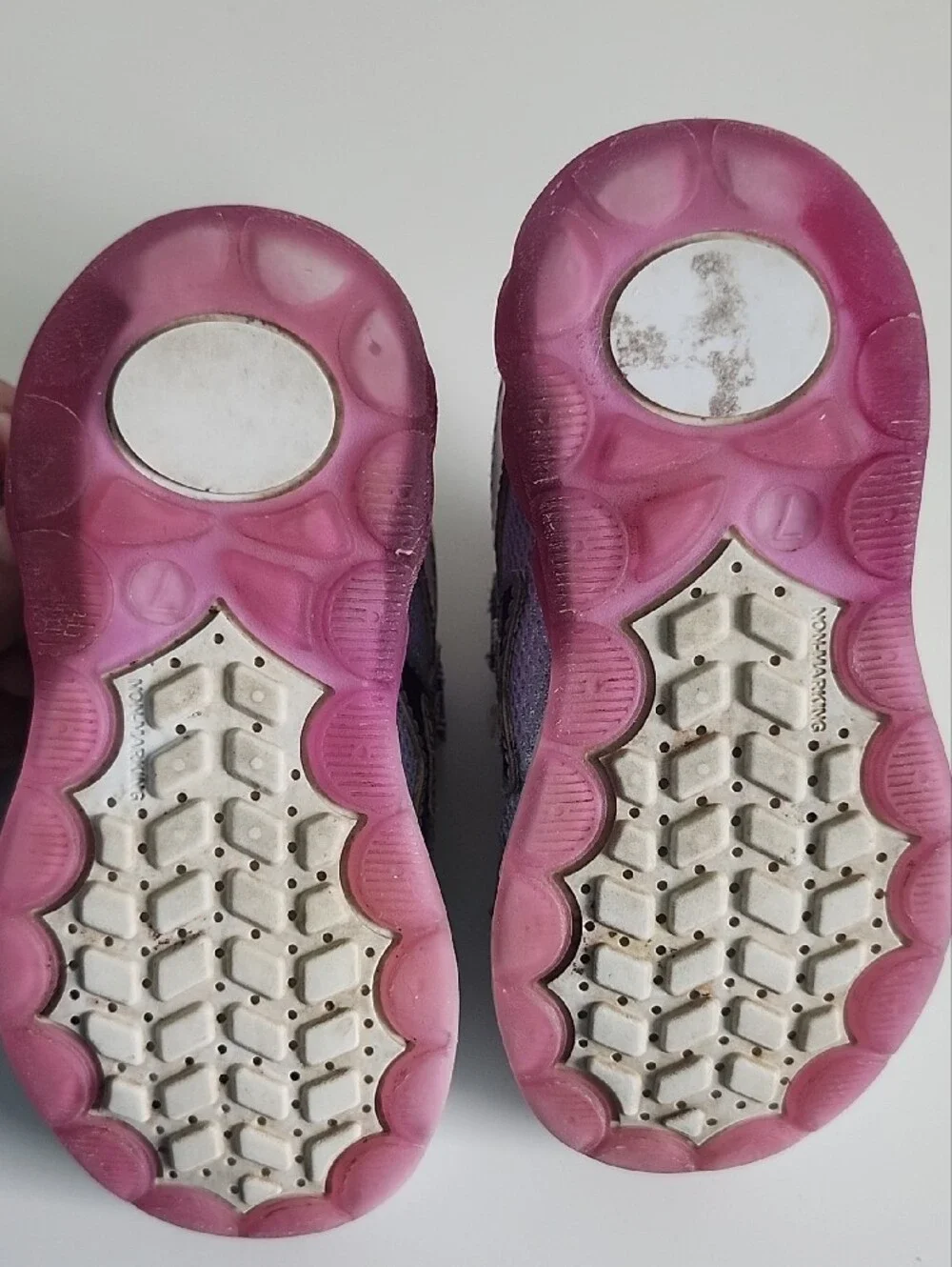 Girls' Glitter Purple & Light Blue Athletic Sneakers
